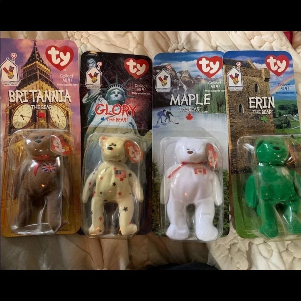 Ronald MCDONALD BEANIE BABIES COMPLETE SET